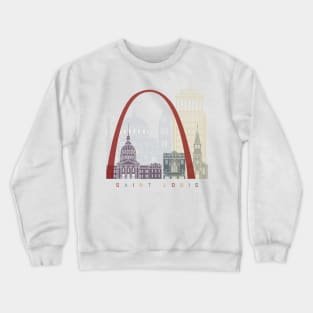 St Louis skyline poster Crewneck Sweatshirt